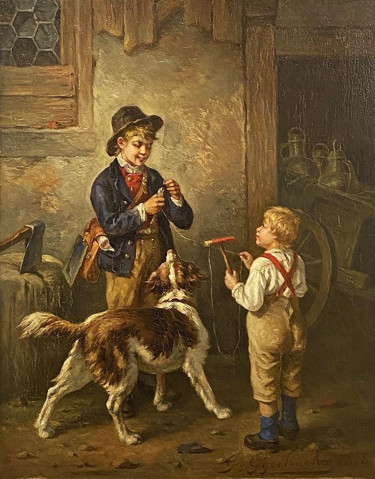 Boys and Dog
