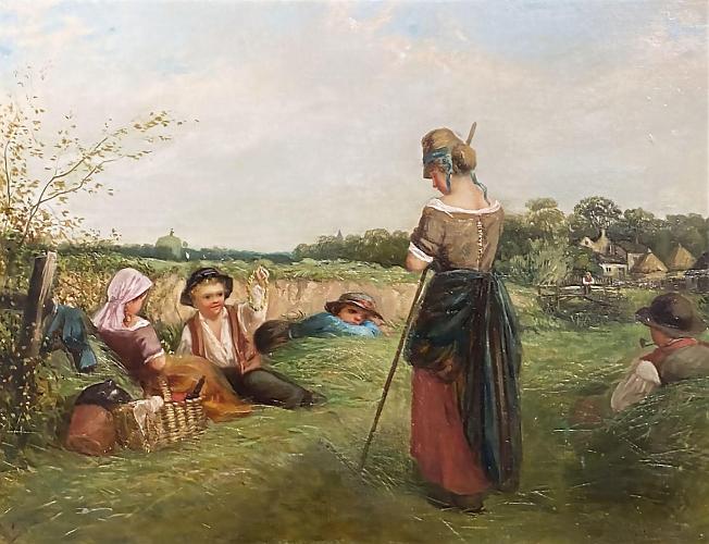 Pastoral Scene with Figures Picnicking