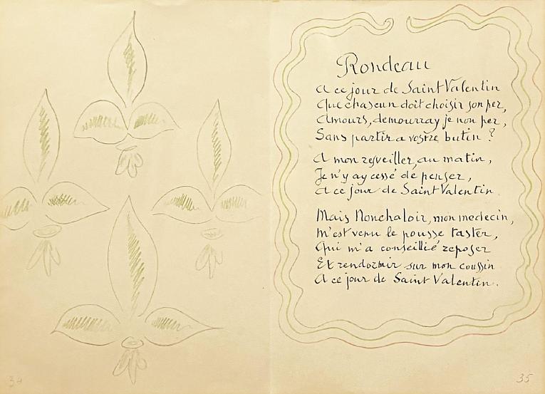 Chasson, Poems de Charles D'Orleans, After Henri Matisse