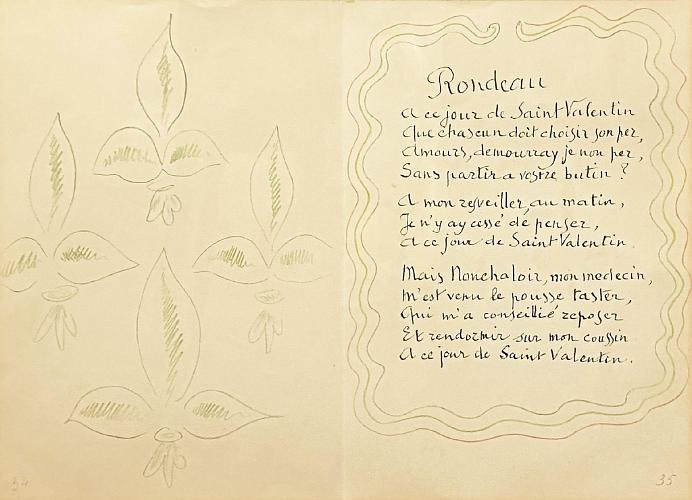 Chasson, Poems de Charles D'Orleans, After Henri Matisse