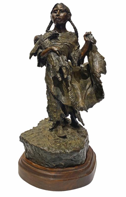 Native American Girl with Doll