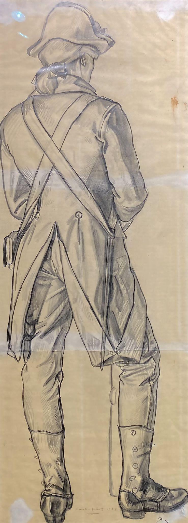 Study of Soldier with Coat, Back Turned
For Lousiana Purchase Mural