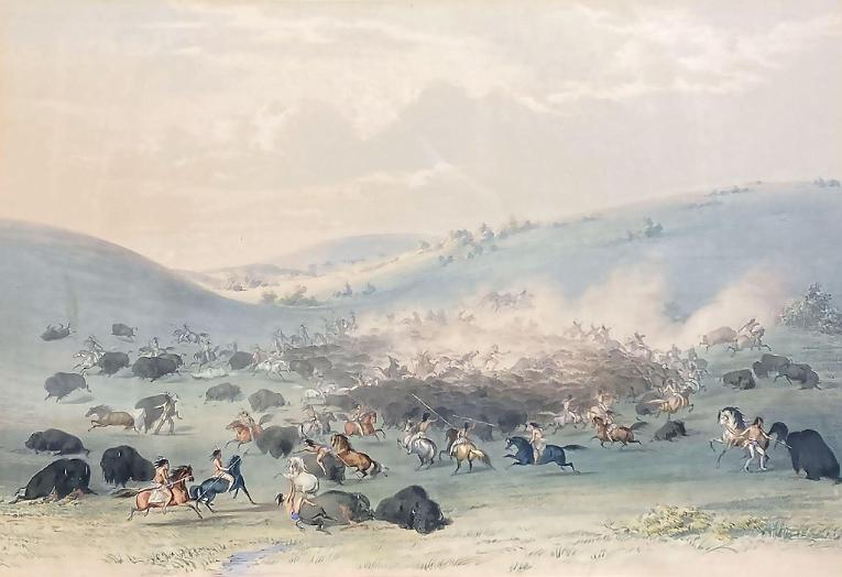 Indians Hunting Buffalo