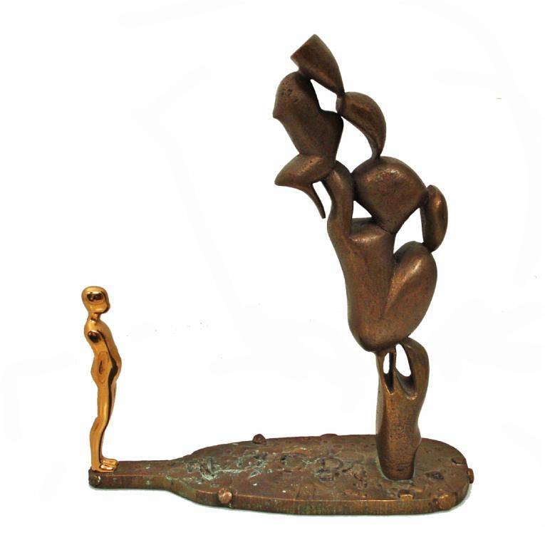 Bronze Falling Man with Form