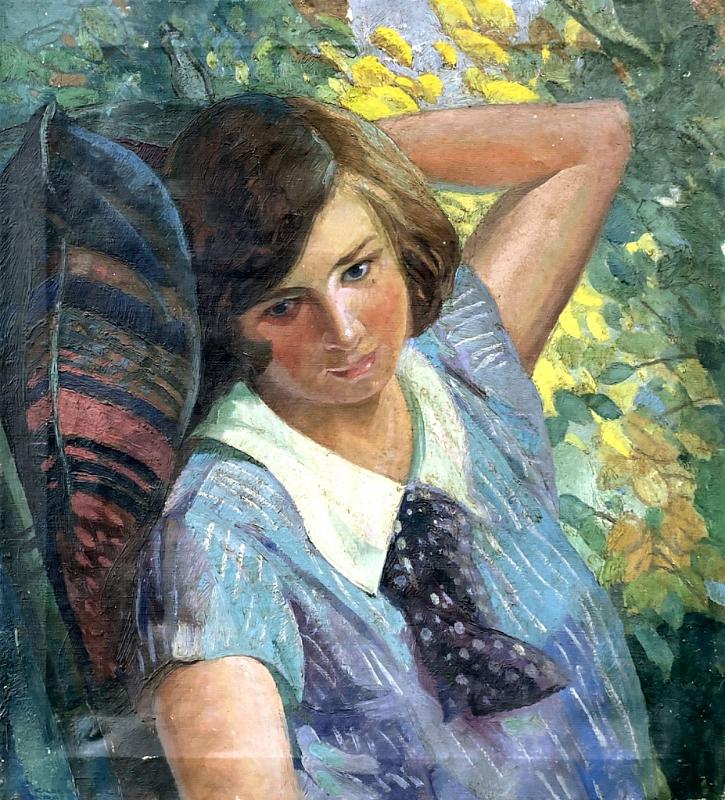 Portrait of a Woman with Brown Hair