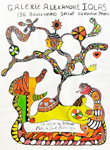 Le Reve de Diane, Exhibition Poster for Galerie Alexandre Iolas

