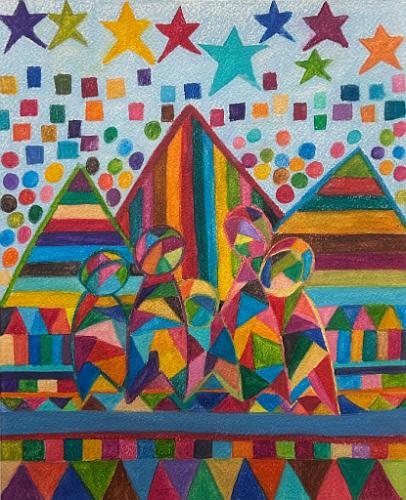 Hillside Gossips III, All People All Colors