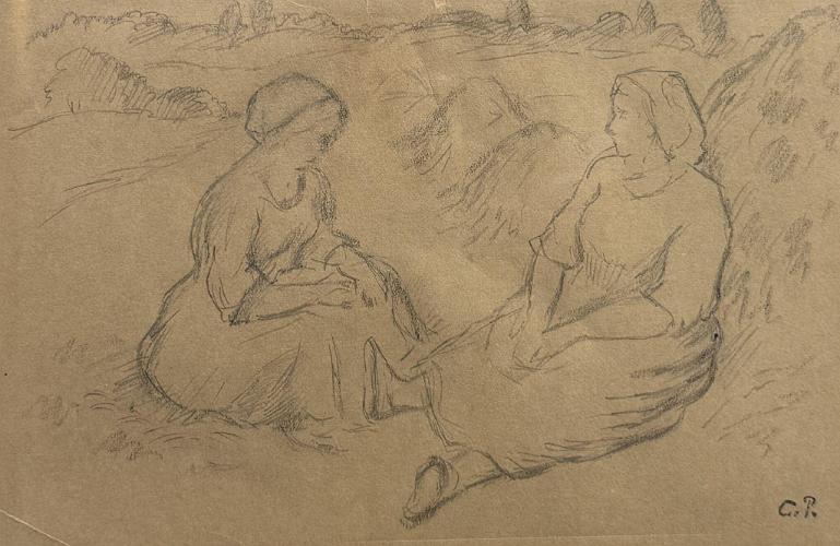 Peasant Women Resting in a Haystack Field