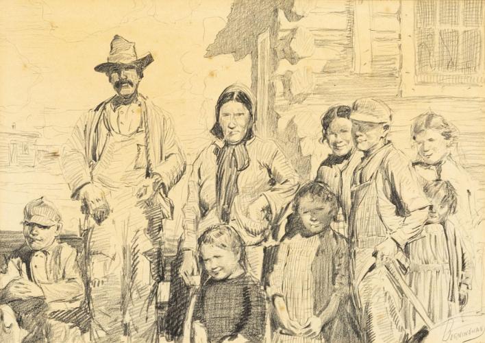 Happy Family of Ore Miners