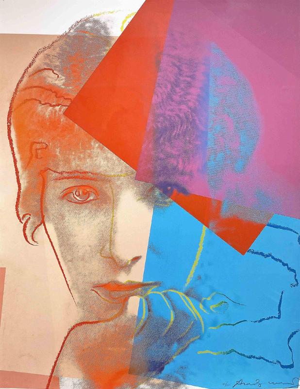 Andy Warhol depicts iconic actress Sarah Bernhardt