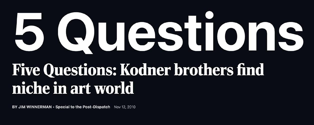 Five Questions: Kodner brothers find niche in art world