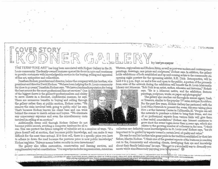 Cover Story: Kodner Gallery