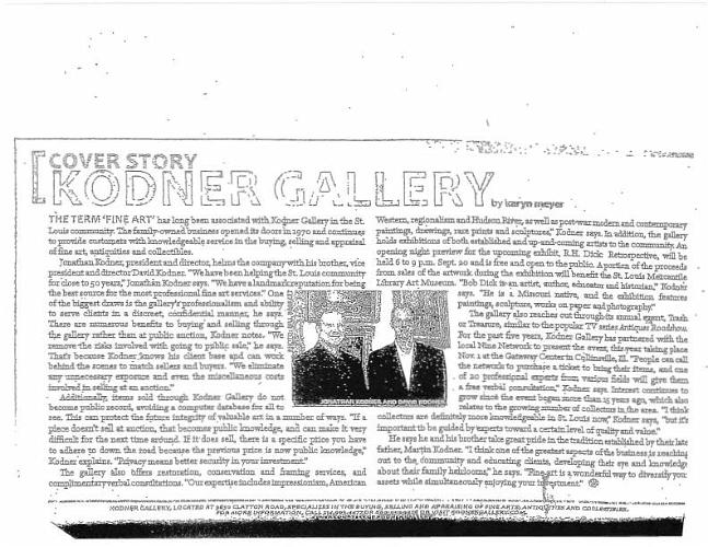 Cover Story: Kodner Gallery