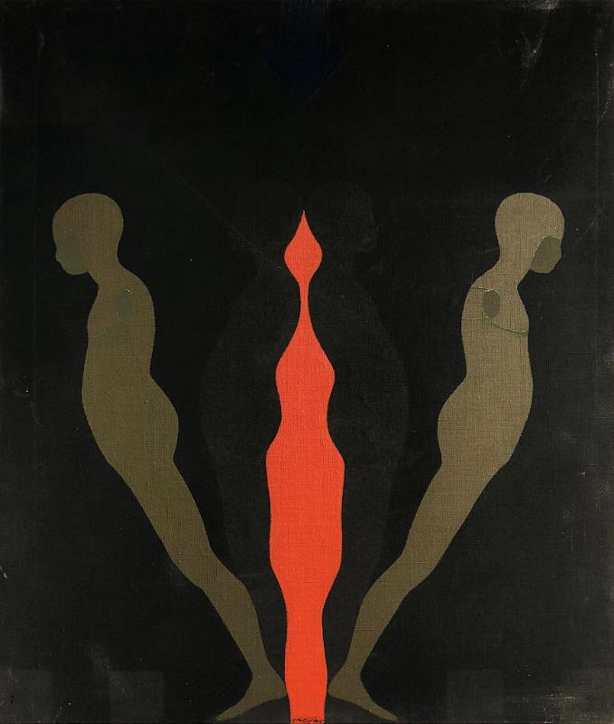 Falling Men Leaning Away From Each Other