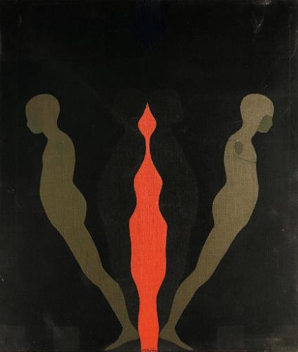 Falling Men Leaning Away From Each Other