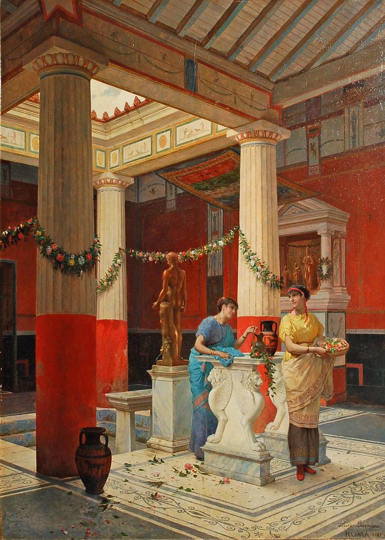 Two Greek Ladies in a Temple