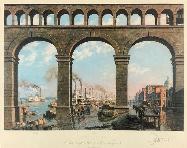 A View Through the Arches of the Eads Bridge in 1876