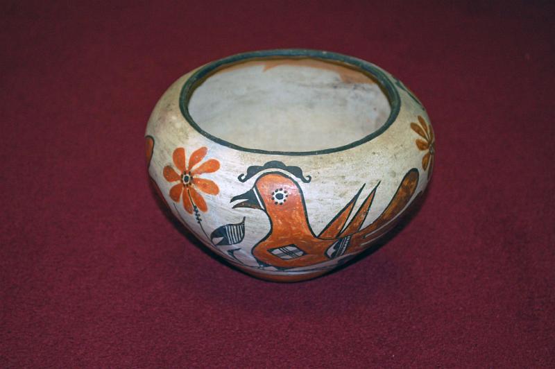 Pot with Bird Pattern