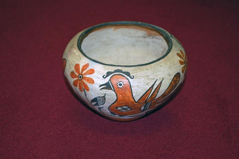 Pot with Bird Pattern