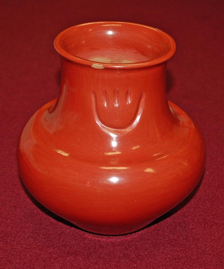 Red Santa Clara Vase by Tina Garcia