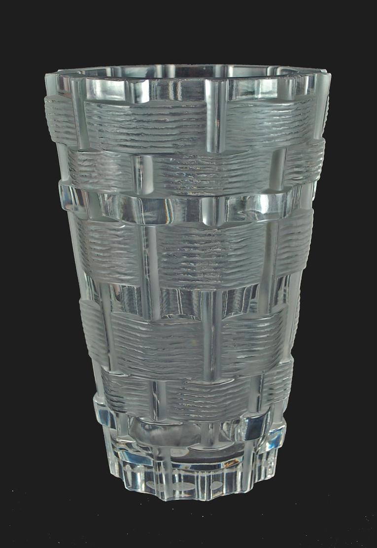 Vase with Basket Weave Design