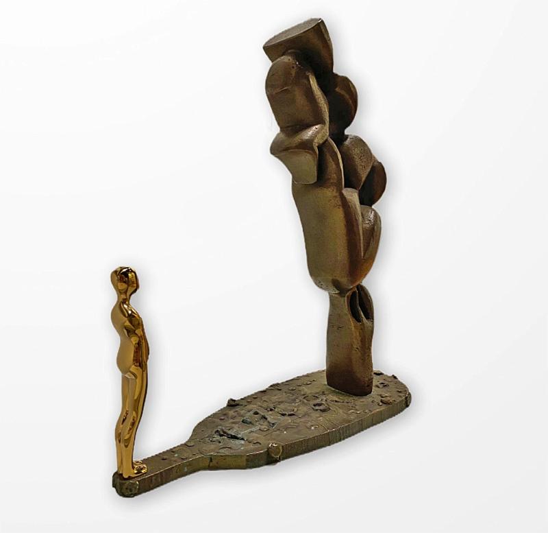 Bronze Falling Man with Form