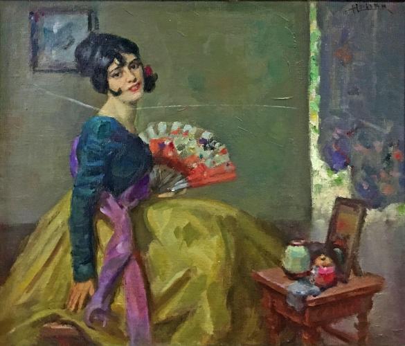 Spanish Girl with Fan