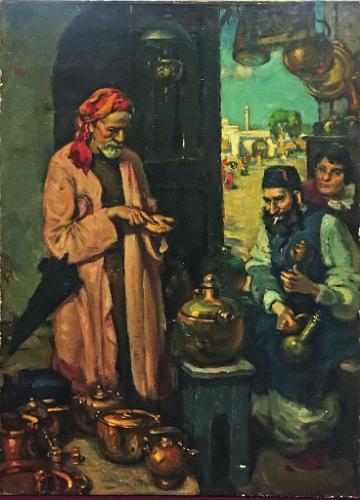 Copper Merchant in Market