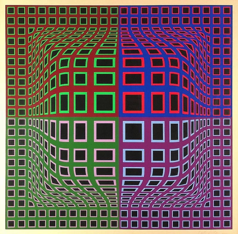 Abstract Purple, Blue, Greens