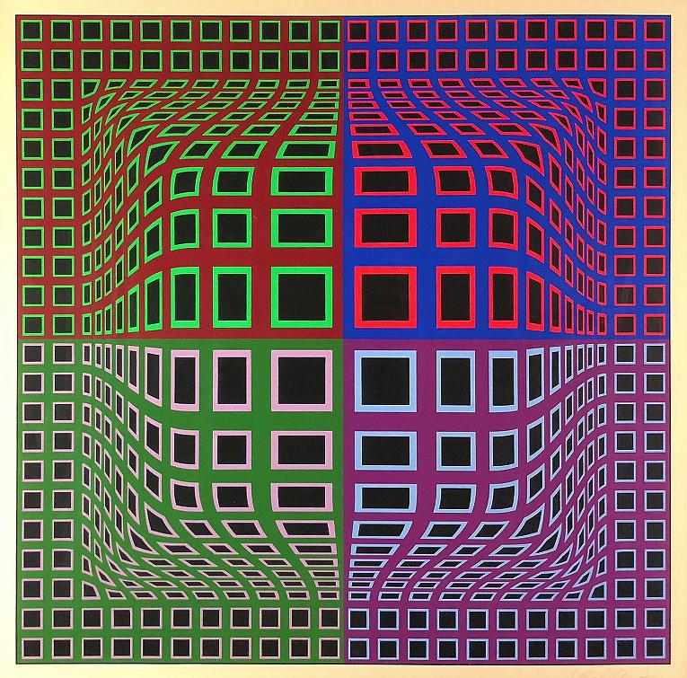 Abstract Purple, Blue, Greens