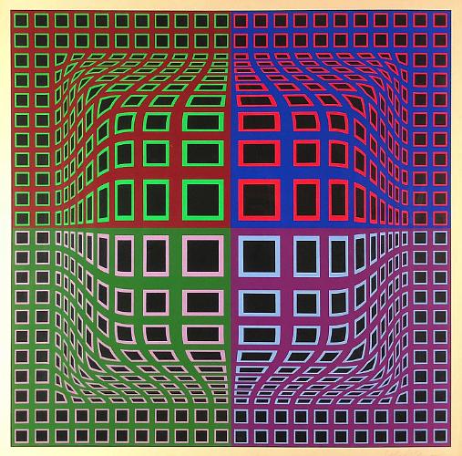 Abstract Purple, Blue, Greens