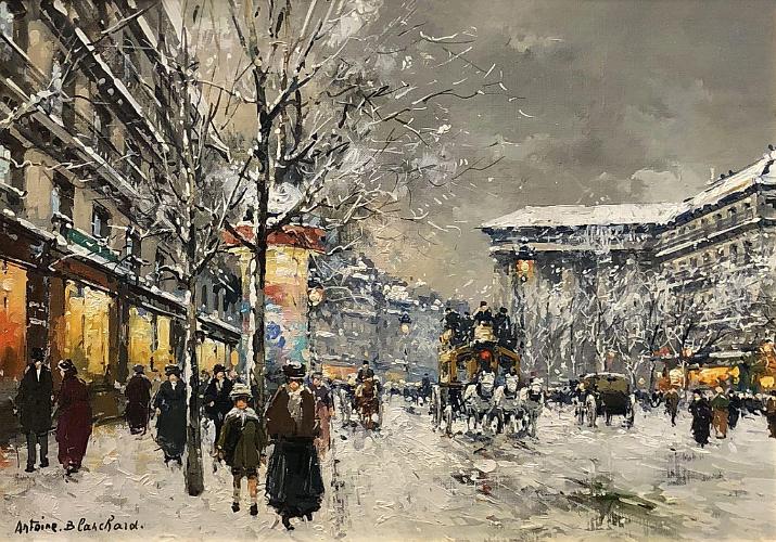 Boulevard de la Madeleine Sous la Neige