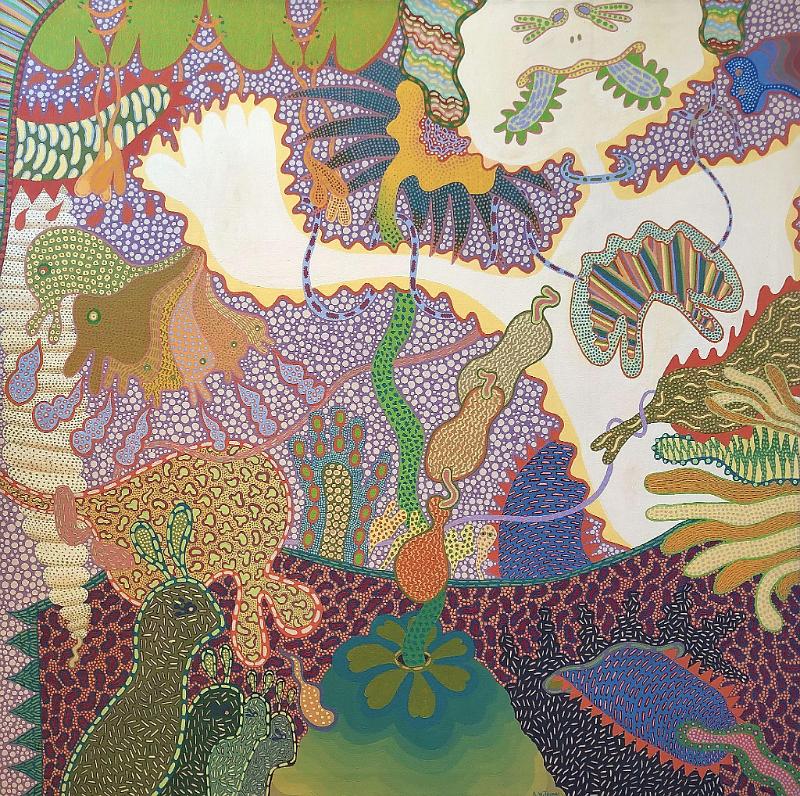 Untitled Abstract with Pointilism